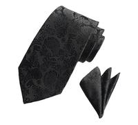 UZSUZZ Men Ties, Solid Paisley Tie Handkerchief for Men, Classic Flroal Men's Necktie & Pocket Square Set, Formal Neckties for Wedding, Party, Business, Work, Prom, Celebration, Best Gifts for Men