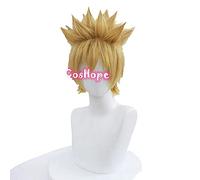 Uzumaki Cosplay Men Short Golden Wig Cosplay Anime Cosplay Wig Heat Resistant Synthetic Wigs