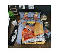 (Uzumaki Naruto, Single?3pcs?135x200cm) Naruto Anime Bedding Set Duvet/Quilt Cover Pillowcases Domitory/Bedroom Students