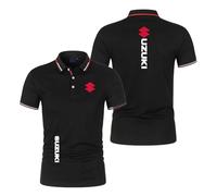 UZVKAVJP Men Buttons Polo Shirts for SU.ZU.K.I Printed Athletic Shirts Rugby Short Sleeve Tee Workout Tee Top Clothes Slim Fit Half Sleeve Comfortable T-Shirt-HeiS||XL