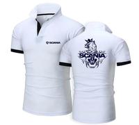 UZVKAVJP Men Polo Shirts Underwear for Scania Comfortable Half Sleeve Workout Short Sleeve Tee Slim Fit Tee Top Clothes Collared Graphic T-Shirt-White||3XL