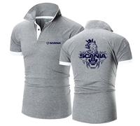 UZVKAVJP Men Polo Shirts Underwear for Scania Comfortable Half Sleeve Workout Short Sleeve Tee Slim Fit Tee Top Clothes Collared Graphic T-Shirt-Light Gray||4XL