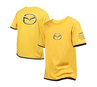 UZVKAVJP Men T-shirts Quick Dry Tees for Mazda Sportstyle Tee Top Clothes Crewneck Short Sleeve Printed Half Sleeve Soft Contrasting Colors Polo Shirts-Yellow||L