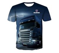 UZVKAVJP Men's Casual T-shirts for Scania Print Half Sleeve Crewneck Tee Top Clothes Soft Polo Shirts Active Short Sleeved Lightweight Racing Suit-A||3XL