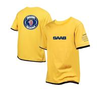UZVKAVJP Men's Fitness T-Shirt Polo Shirts for SAAB Moisture Wicking Athletic Shirts Stitching Short Sleeve Tee Printing Tee Top Clothes Crewneck Half Sleeve-Yellow||XXL