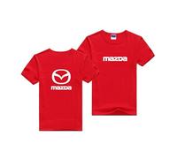 UZVKAVJP Men's T-shirts Tracksuit for Mazda Active Casual Half Sleeve Stretch Crewneck Tee Top Clothes Soft Short Sleeve Printing Polo Shirts-Red||XXL