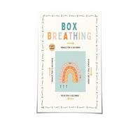 UZWOOUUM Breathwork and Relaxation Guide Canvas, Box Breathing Art for Home Office or Meditation Space(Framed,08x12inch(20x30cm))