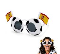 UZYXC 1 x Spanish Flag Glasses Red Yellow Red Accessory for Spanish Football Fans Ideal for National Party and Sporting Events, Party Glasses for the Spanish Team