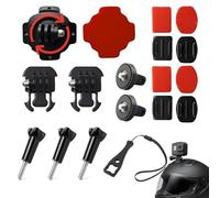 UZYXC 13 in 1 Action Camera Accessories Kit | Flexible Adhesive Mounts, GoPro & Insta360 Compatible, Helmet Motorcycle Mounts with 1/4 Adapters