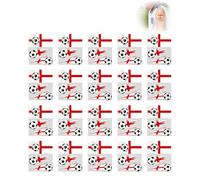 UZYXC 20 Sheets England Flag Temporary Tattoo Stickers - Football Theme Transfer Tattoos for St George’s Day, World Cup, Sports Fans, Remembrance Day Decorations, 2 Styles