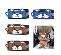 UZYXC Pack of 4 Cat Head Trousers Clip Bicycle - Elastic Trouser Protector with Fastener for Cycling, Jogging, Hiking, for Children & Adults, Protects Against Chain Contact