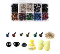 UZYXC Pack of 40 Safety Eyes for Crochet Animals (10-20mm) - Colourful Eyes with Scarf, Hat & Package for Doll, Plush Toy, Amigurumi - Crochet Accessories & Craft Supplies