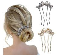 UZYXC Set of 2 Pince à Chignon Papillon - Cheveux 4 Dents Broche for Coiffures Variées, Comfortable and Light