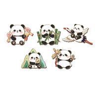 UZYXC Set of 6 Cute Panda Fridge Magnets, Powerful Magnets for Whiteboard and Metal Surfaces, Magnetic Deko for Kitchen and Office, Cute Gift Idea