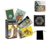 UZYXC Set of 78 Tarot Cards Rider Waite for Beginners and Experts, Tarot Cards, with Tablecloth and Pocket, Party Game, Mysterious Gift for Friends,
