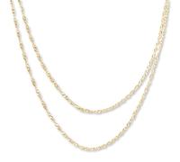 UZYXC Women's Gold Chain Without Pendant, Two-Layer Gold Chain for Women, Stackable Necklace, Water Wave Twist Chain, Fashion Commuter for Women, Girls, Birthday Gift, Gift for Girlfriend