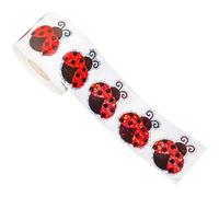Uzztfa 500 Pcs Ladybug Stickers, Red Ladybird Stickers Cartoon Reward Waterproof Self Adhesive Decals for Classroom Scrapbook Journal Birthday Party