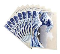 Uzztfa 60 Pcs Card Sleeves Japanese Wave Patterns Trading Card Sleeves Cartoon Soft Card Protector Sleeves