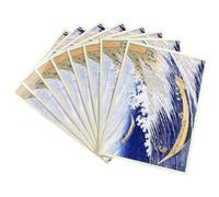 Uzztfa 60 Pcs Card Sleeves Japanese Wave Patterns Trading Card Sleeves Cartoon Soft Card Protector Sleeves