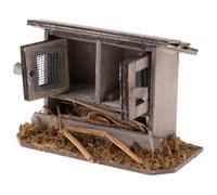 Uzztfa Dollhouse Chicken Coop, Miniature Hen House Accessory, 1:12 Scale Dollhouse Garden Accessory