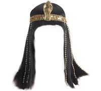 Uzztfa Egyptian Queen Wig Egyptian Cleopatra Costume Accessory Egyptian Cleopatra Wig Women Egyptian Costume for Women Cosplay Halloween Party