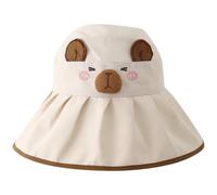 Uzztfa Kids Summer Sun Visor Hat Cute Capybara Wide Brim Beach Cap Travel Sun Hats Sun Protection Bucket Hat for Girls Boys