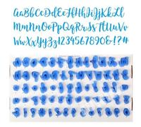 Uzztfa Letter Number Cake Stamp, Alphabet Number Cookie Stamps Mold, Fondant Alphabet Characters Embossed Tool for Diy Sugar Cake Cookies Chocolate Decoration