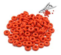 Uzztfa Livestock Castration Bands Castrator Rings, 100 Pcs Cutting Tail Rubber Rings Castration Circle Castration Tail Rings for Pig Cattle Sheep