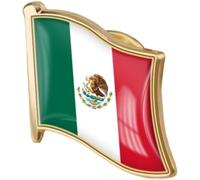 Uzztfa Mexico Flag Lapel Pin, Mexican Flag Brooch Pin Metal Badge Souvenir Pin for Hat Backpacks Decoration for Men Women