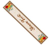 Uzztfa Shana Tova Table Runner Rosh Hashanah Jewish New Year Holiday Party Table Cover Sukkah Table Decorations for Kitchen Dining Room Home Decoration