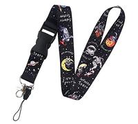 Uzztfa Space Galaxy Lanyard, Astronaut Neck Lanyard for Keys, Cool Keychain Lanyard for Women, Men, Teacher, Kids Lanyard