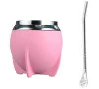 Uzztfa Yerba Mate Cup Set, Mate Cup and Bombilla Set, Heat Insulation Yerba Mate Gourd, Tea Cup Set with Bombillas, Stainless Steel Double Wall Mate Cup