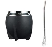 Uzztfa Yerba Mate Cup Set, Mate Cup and Bombilla Set, Heat Insulation Yerba Mate Gourd, Tea Cup Set with Bombillas, Stainless Steel Double Wall Mate Cup