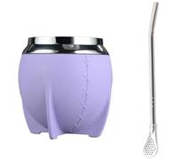 Uzztfa Yerba Mate Cup Set, Mate Cup and Bombilla Set, Heat Insulation Yerba Mate Gourd, Tea Cup Set with Bombillas, Stainless Steel Double Wall Mate Cup