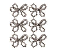 [uzzzdiiior] Handmade Beaded Bow Knot Jewelry Parts Fashion Beads Bowknot Elegant Bowknot Components Suitable for Party Daily Wear