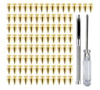 [uzzzdiior] 100 Pcs Sturdy Metal Material Pike Punk Style Screw Back Studs Clothes and Leather Project Supplies