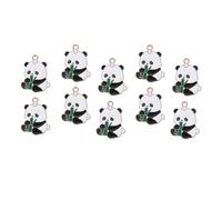 [uzzzdiior] 10pcs Handmade Jewelry Panda Charms Creative Cartoon Accessories Animal Pendant Necklace Bracelet Research Research