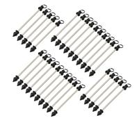 uzzzdiior 30Pcs Metal Rod Charm with Eye Pins Beadable Metal Rod Pendants Versatile Beading Accessories for Jewelry Designers