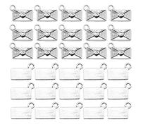 [uzzzdiior] Antique Silver Finish Pendant for Elegant Love Letter Charms Jewelry Accessories for 30 Pieces Jewelry Projects