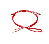 [uzzzdiior] DIY Handmade Red Rope Bracelet Hand Woven Semi Strung String Relax Wrist Chain Handcrafted Red Chain Bangle Hand Link Jewelry