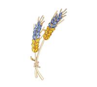 uzzzdiior Elegant Wheat Sheaf Brooch Pin Exquisite Wheat Ear Lapel Pin Embellished with Sparkling Stones for Women Girls