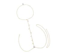 [uzzzdiior] Stage Dance Music Festival Jeans Dress Belt Body Jewelry Chain Metallic Belly Dance Necklace Waist Belt Stylish, 金