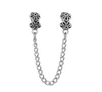 [uzzzdiior] Sturdy metal chain for bracelet protects against accidental drops or losses