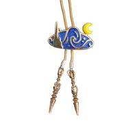 [uzzzdiior] Vintage Western Lariat Necktie Jewel Necktie Pancrariat Necklace Rhinestone Accessories Lariat Timeone and Star