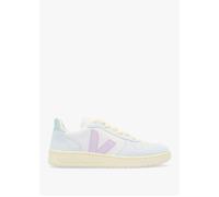 V-10 Leather Gravel Parme Menthol Trainers - Blue Fabric / 36