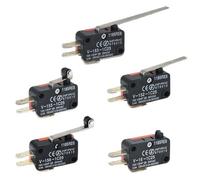 V-1C25 Stroke Limit Microwave Oven Door Micro Switch Hinge Roller Hinge Lever Momentary Snap Action 15A 250VAC 10Pcs(V-15-1C25)