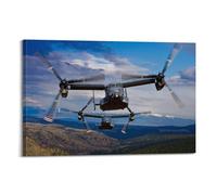 V-22 Osprey Military Transport Helicopter Art Posters Are Suitable for Decorating Living Room, Bedroom, Study, Restaurant, Corridor, Children's Room, EtcFrame-style 20x30inch(50x75cm)