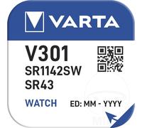 Varta 301101111 Silver Oxide SR43, SR1142 1.55V 95mAh Button Cell ...