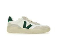 VEJA Mens V-90 O.T Leather Extra White Cyprus Trainers Mens Shoe Size: 9, Colour: Green Suede
