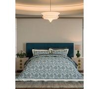 V&A 2 Pack Pure Cotton Elysian Pillowcases Dark Navy Mix